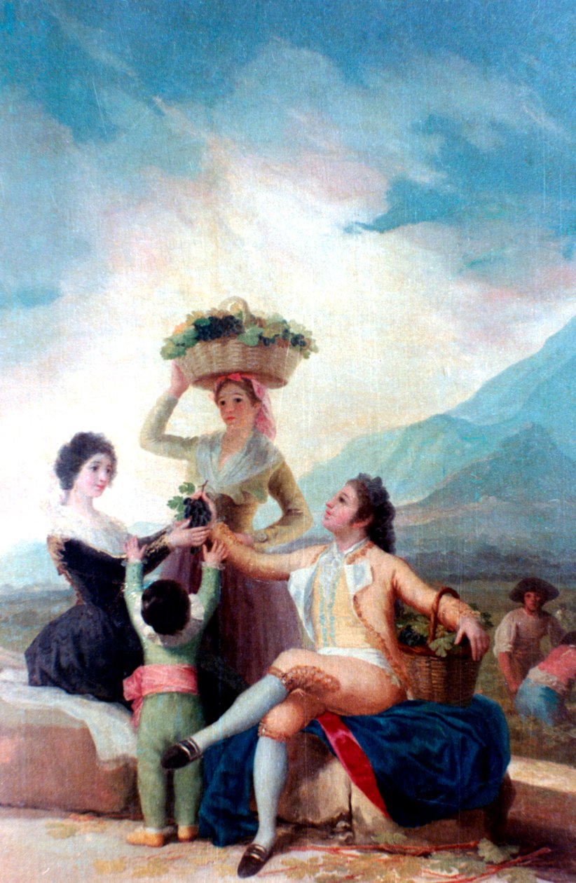 Zbiór winogron, 1786-1787 autorstwa Francisco de Goya