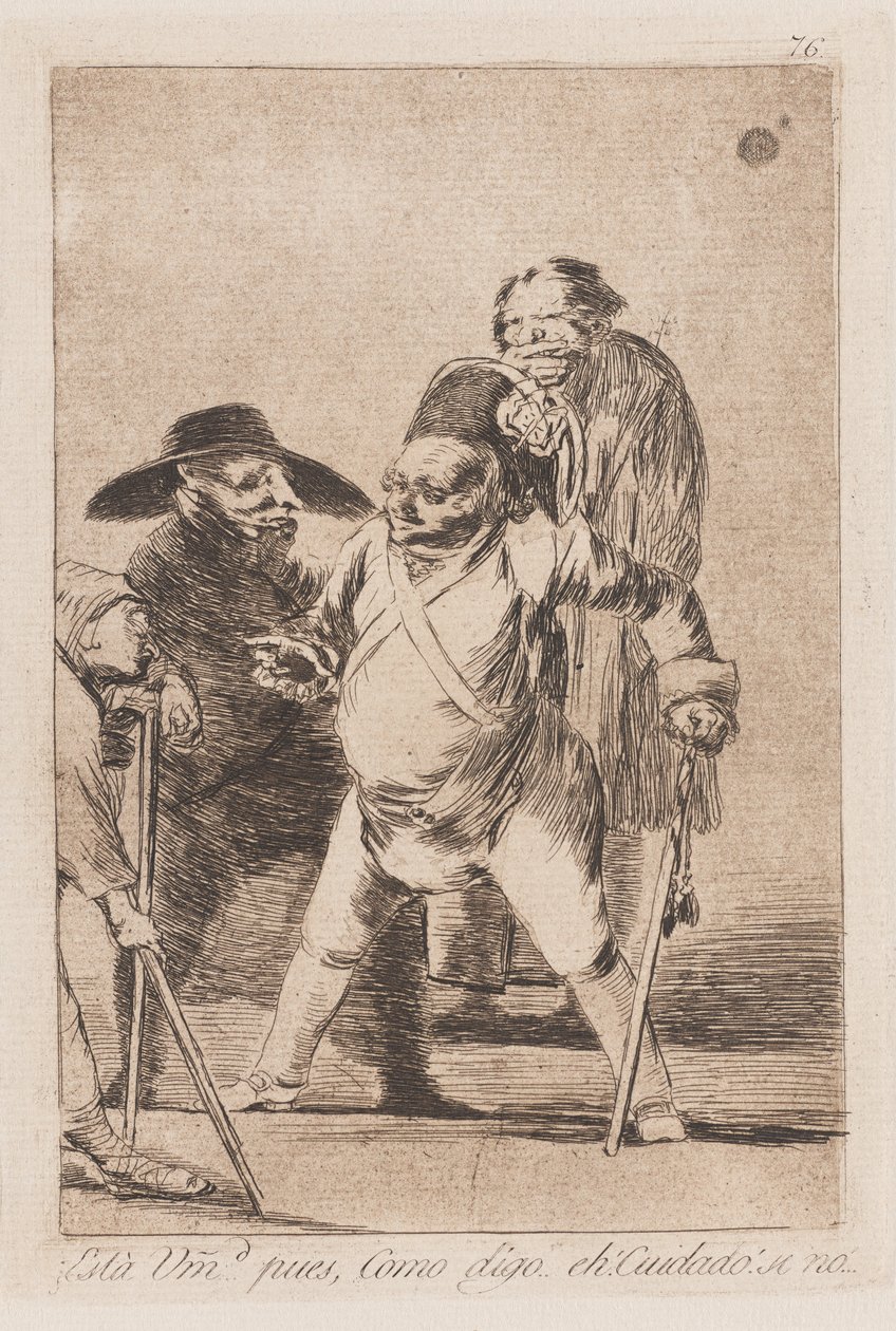 Nawyk dowodzenia, koniec 18-wczesny 19th wiek (druk) autorstwa Francisco de Goya