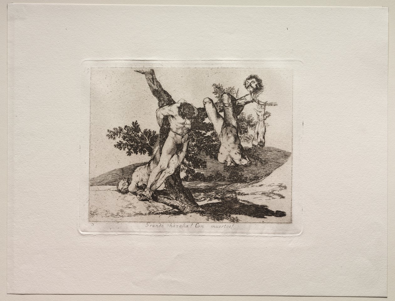 Okropności wojny: bohaterski wyczyn! Z trupami! autorstwa Francisco de Goya