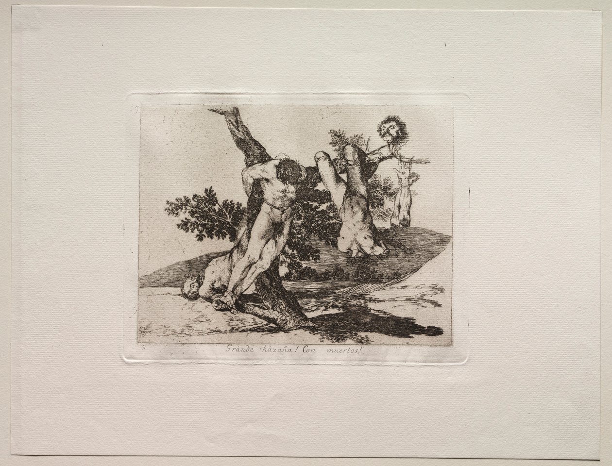 Okropności wojny: bohaterski wyczyn! Z trupami!. autorstwa Francisco de Goya