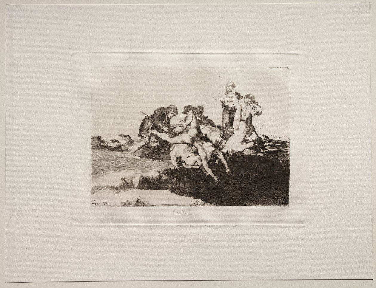Okropności wojny: dobroczynność autorstwa Francisco de Goya