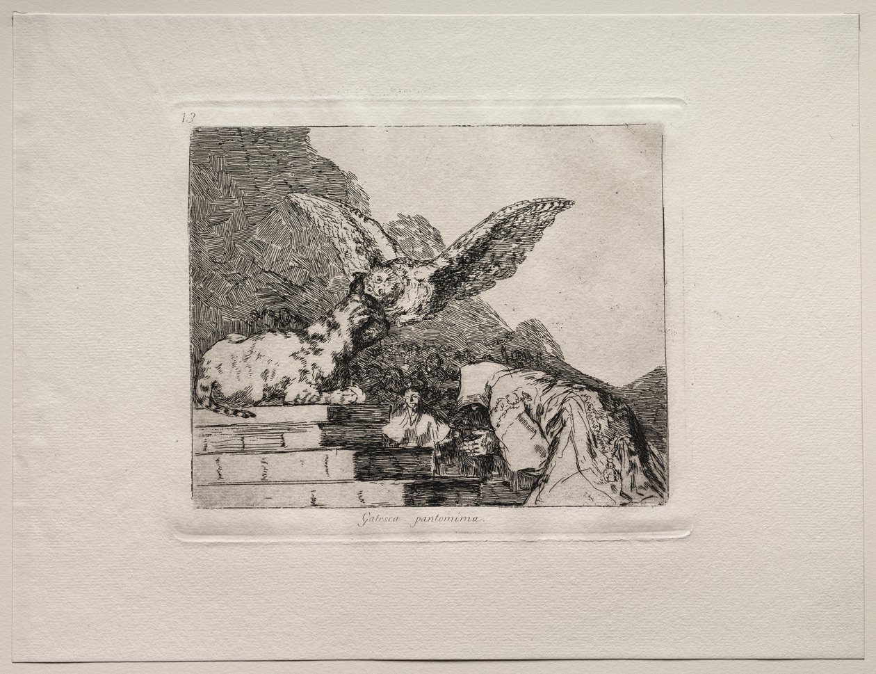 Okropności wojny: pantomima kotów autorstwa Francisco de Goya