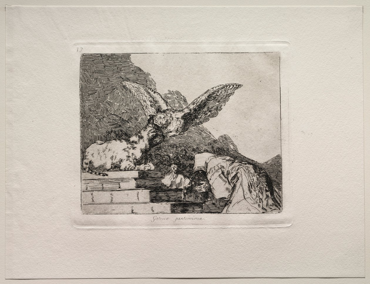 Okropności wojny: pantomima kotów. autorstwa Francisco de Goya