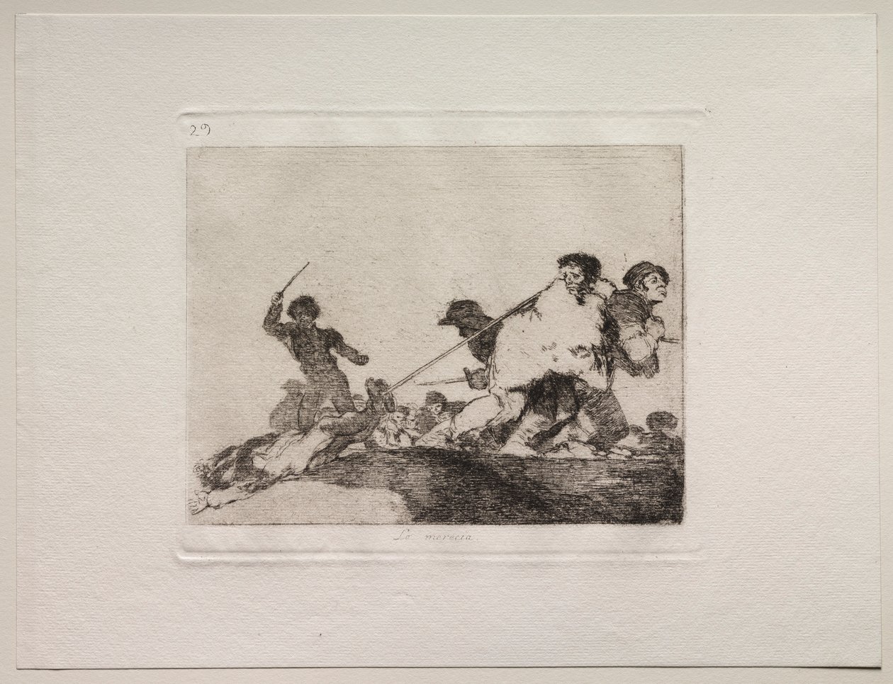 Okropności wojny: zasłużył na to. autorstwa Francisco de Goya