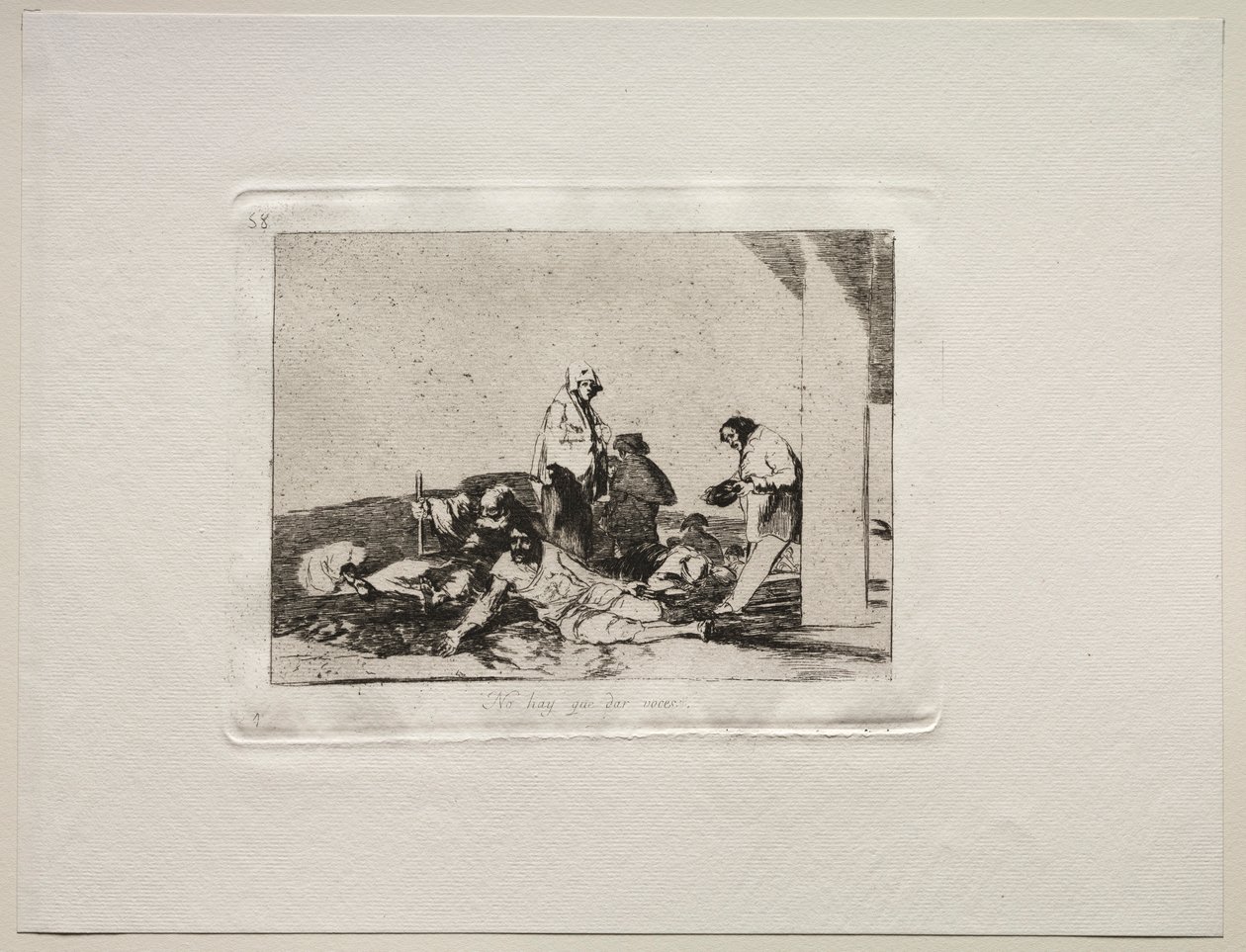 Okropności wojny: nie ma sensu krzyczeć. autorstwa Francisco de Goya