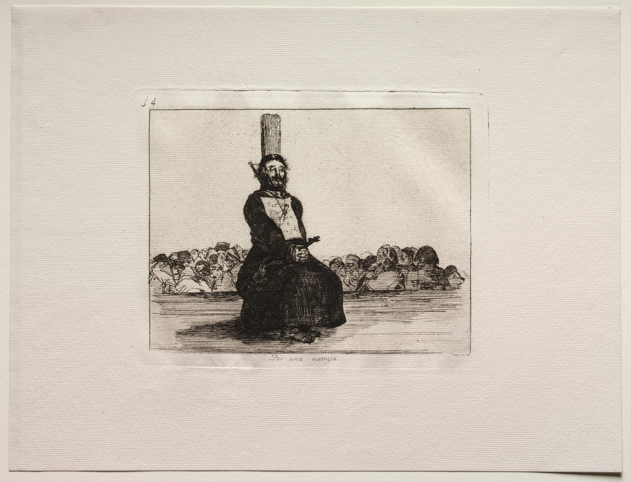 Okropności wojny: z powodu noża autorstwa Francisco de Goya