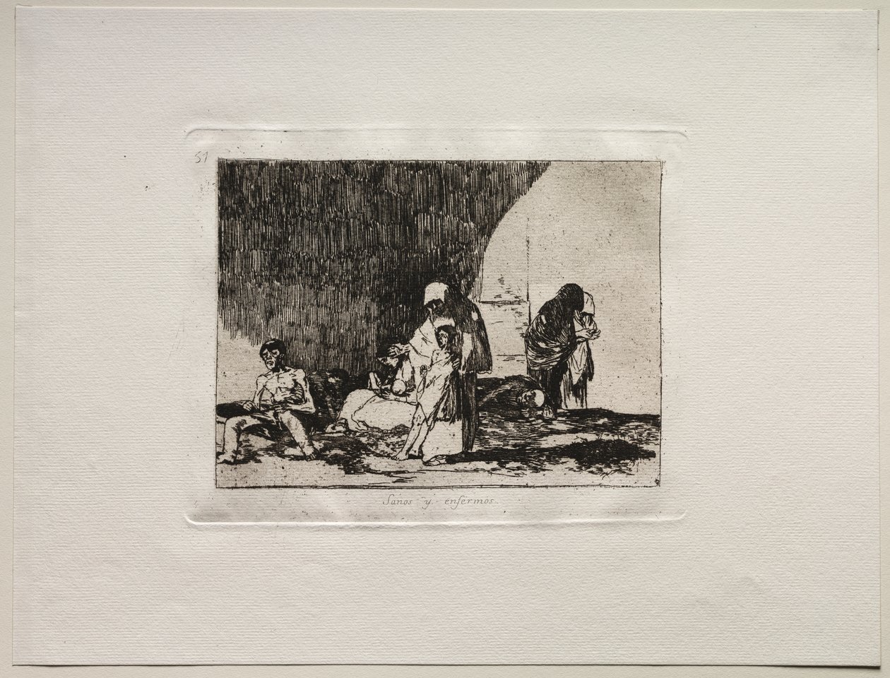 Okropności wojny: zdrowi i chorzy autorstwa Francisco de Goya