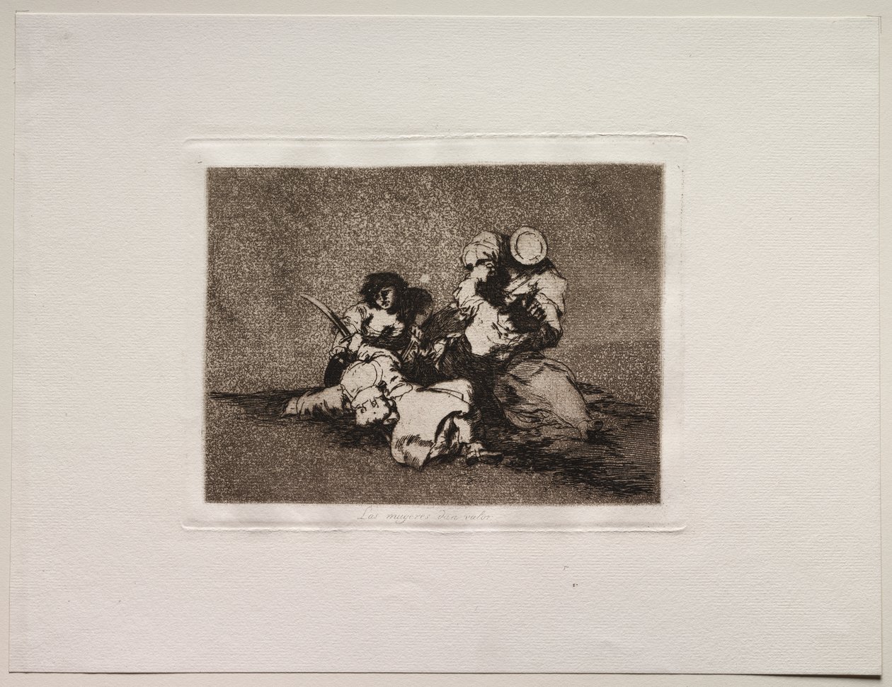 Okropności wojny: kobiety dają odwagę autorstwa Francisco de Goya