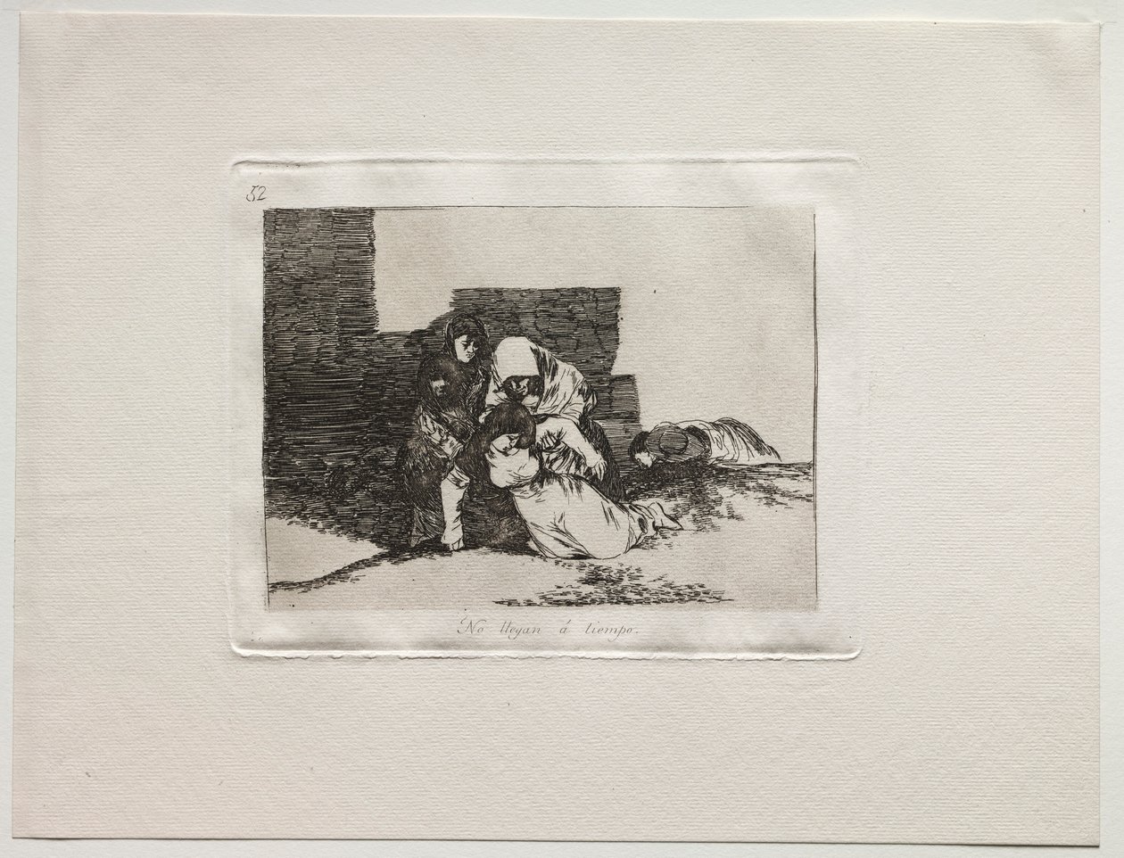 Okropności wojny: nie docierają na czas. autorstwa Francisco de Goya
