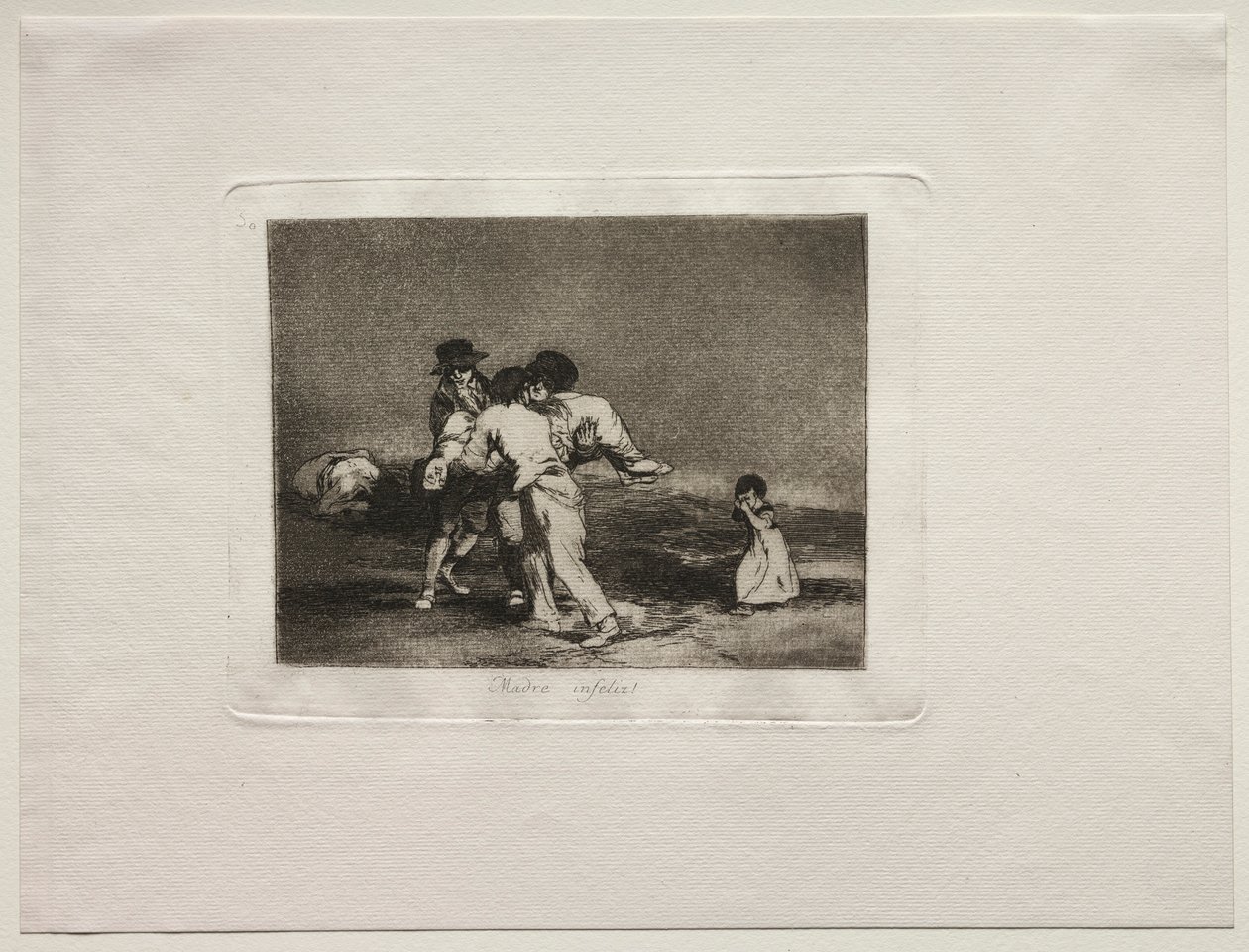 Okropności wojny: Nieszczęśliwa matka. autorstwa Francisco de Goya