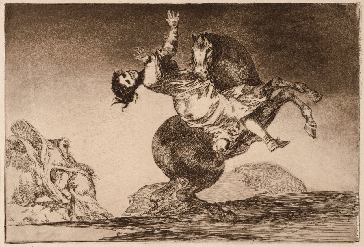 Porywacz koni, z serii Los Disparates autorstwa Francisco de Goya