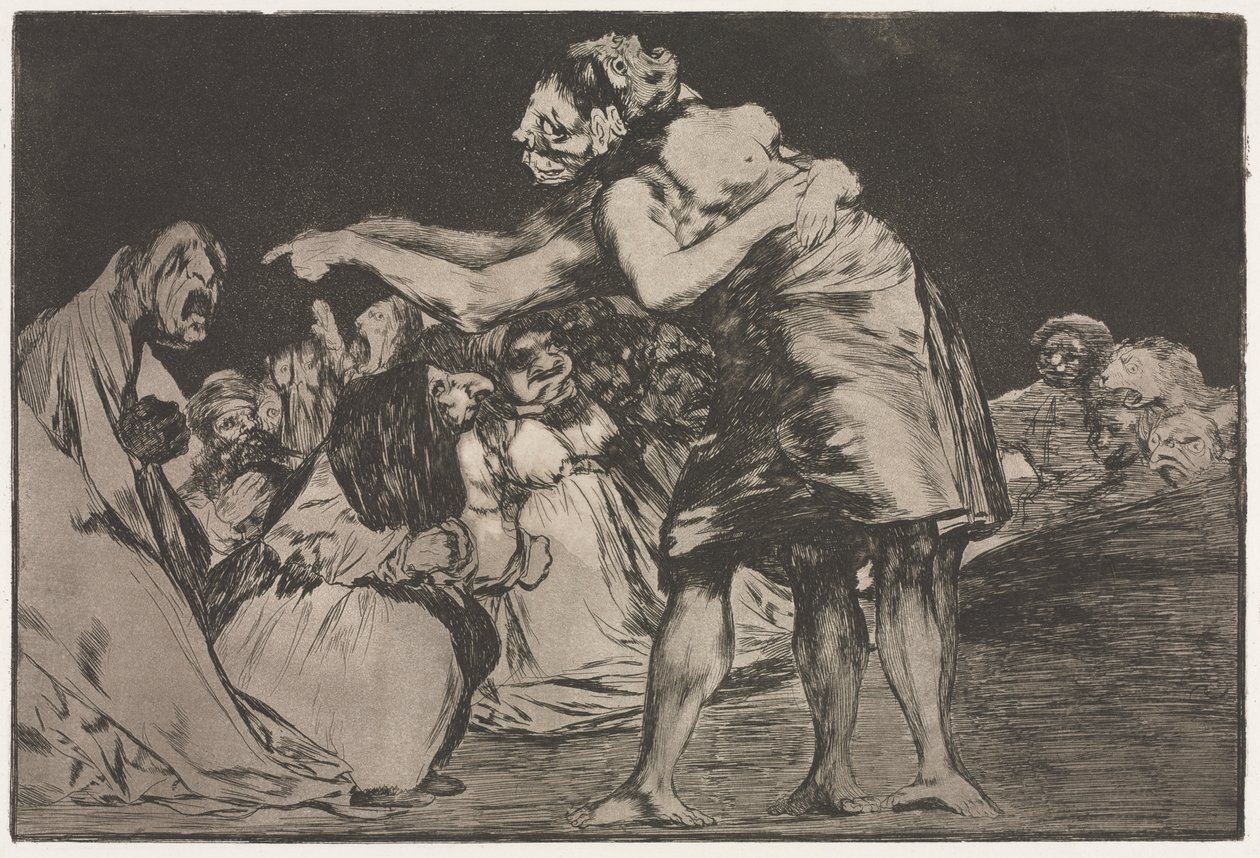 Przysłowia: szaleństwo małżeńskie autorstwa Francisco de Goya
