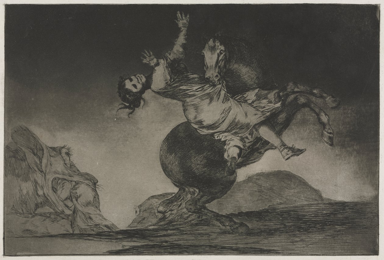 Przysłowia: porywacz koni autorstwa Francisco de Goya