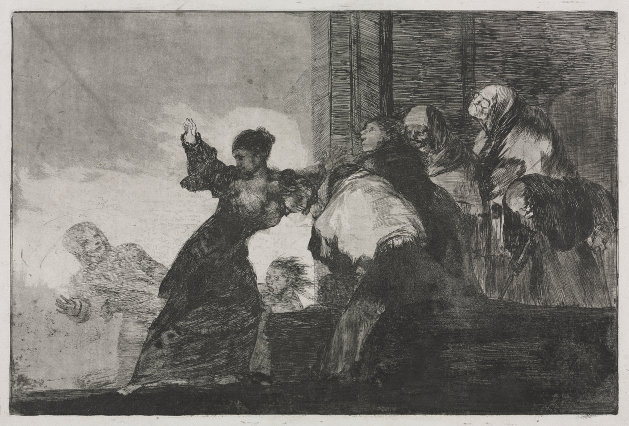 Przysłowia: co dwie głowy to nie jedna lub słaba głupota autorstwa Francisco de Goya