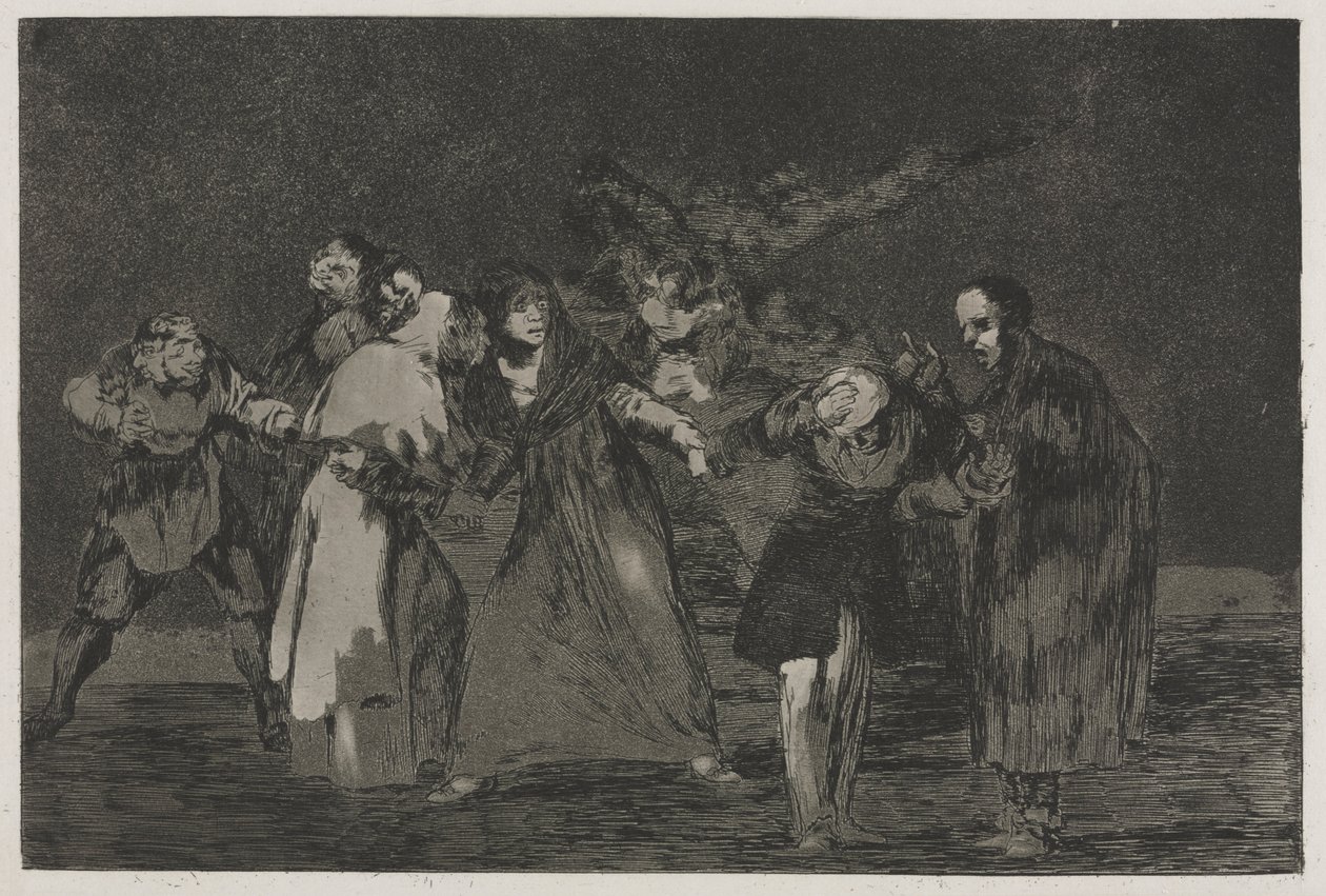 Przysłowia: Rany goją się szybciej niż pospieszne słowa, 1864. autorstwa Francisco de Goya