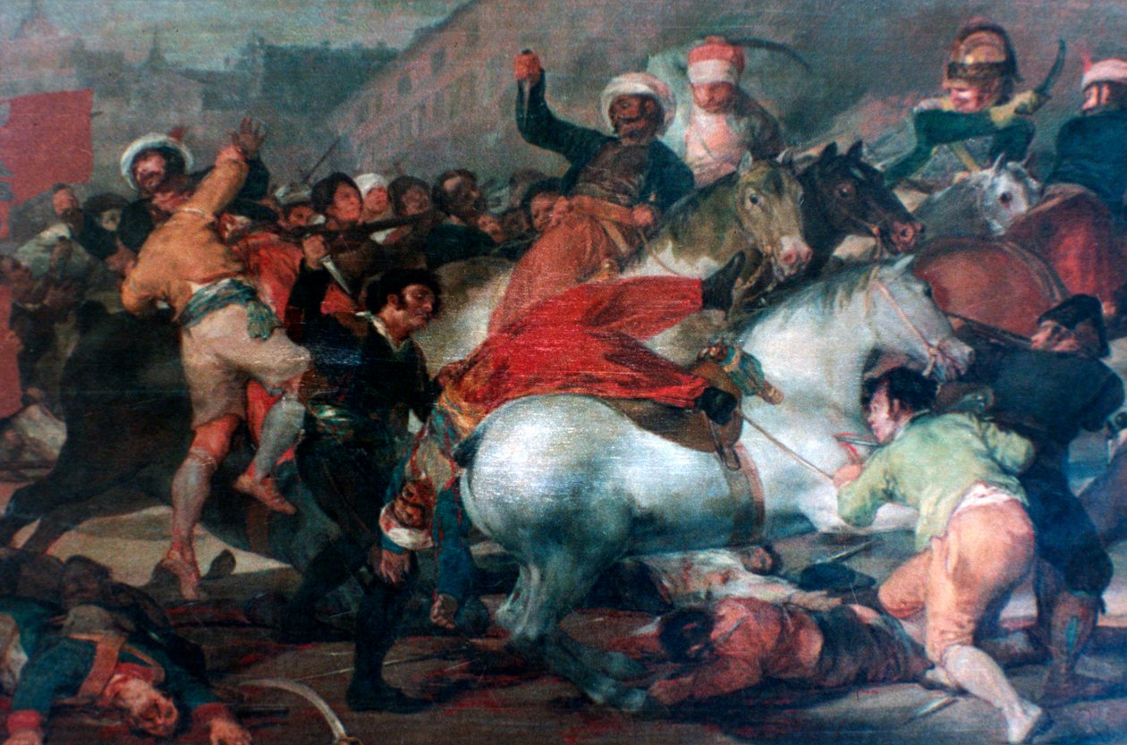 2 maja 1808: Szarża Mameluków, 1814 autorstwa Francisco de Goya