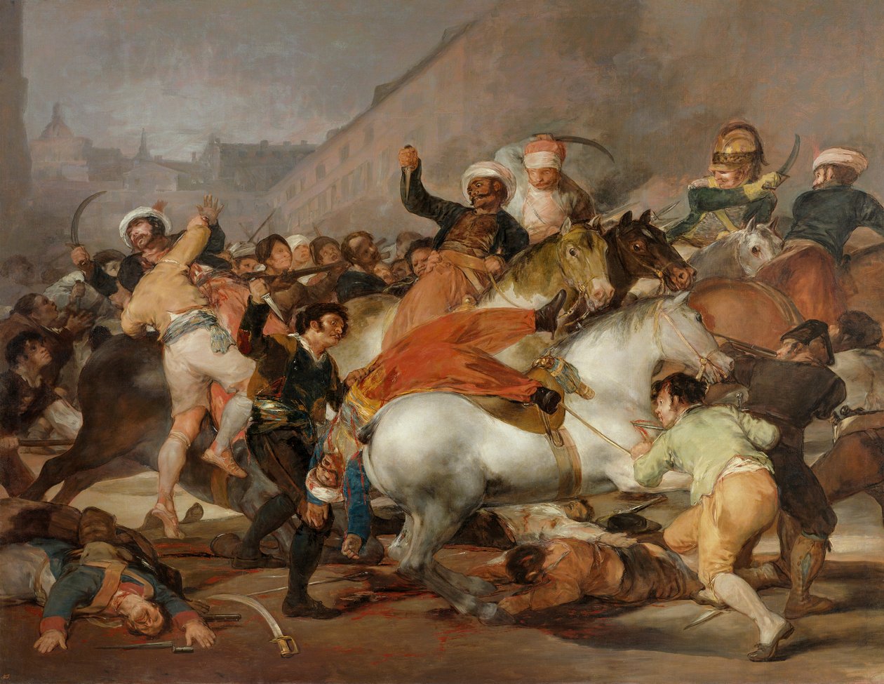 2 maja 1808 lub Szarża mameluków 1814 (po restauracji) autorstwa Francisco de Goya