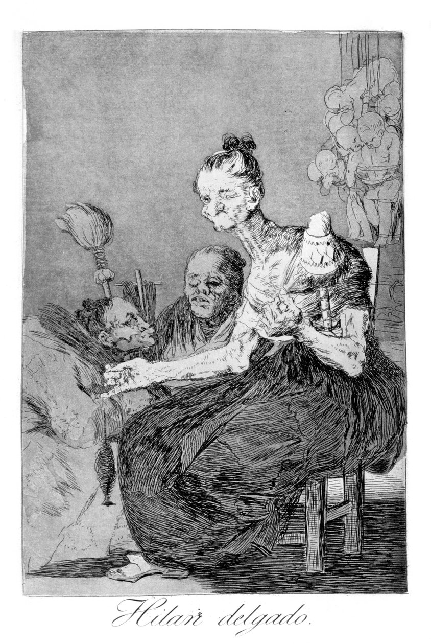 Dobrze się kręci, 1799 autorstwa Francisco de Goya