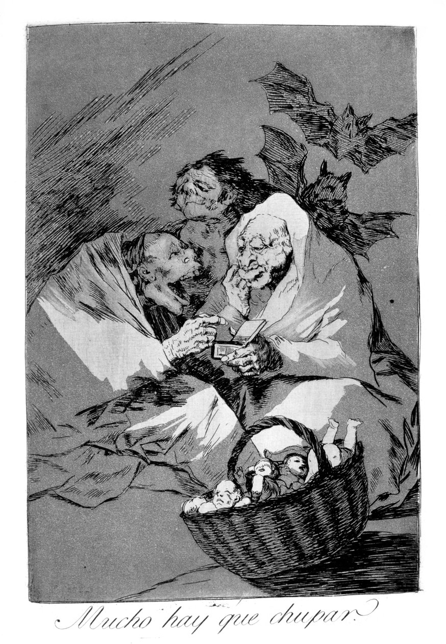 Jest co ssać, 1799 autorstwa Francisco de Goya