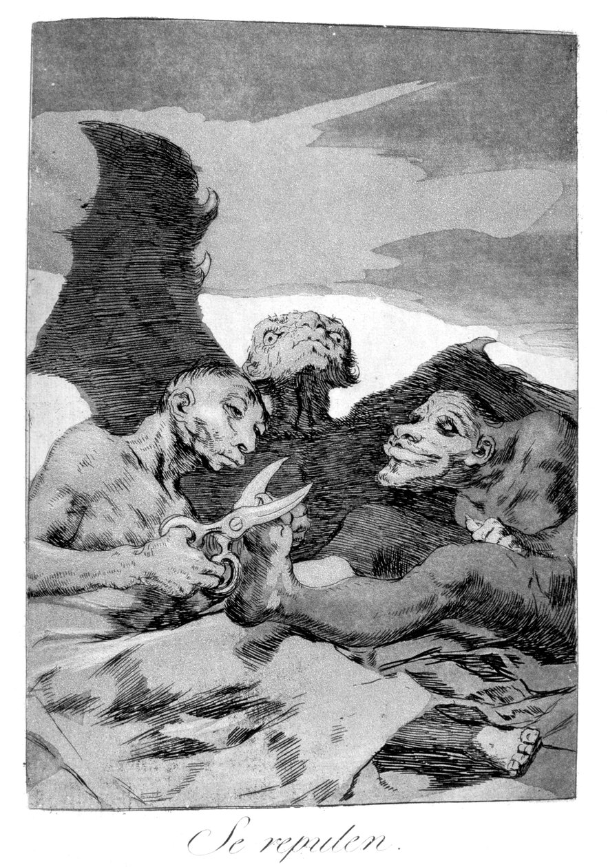 Odświeżają się, 1799 autorstwa Francisco de Goya