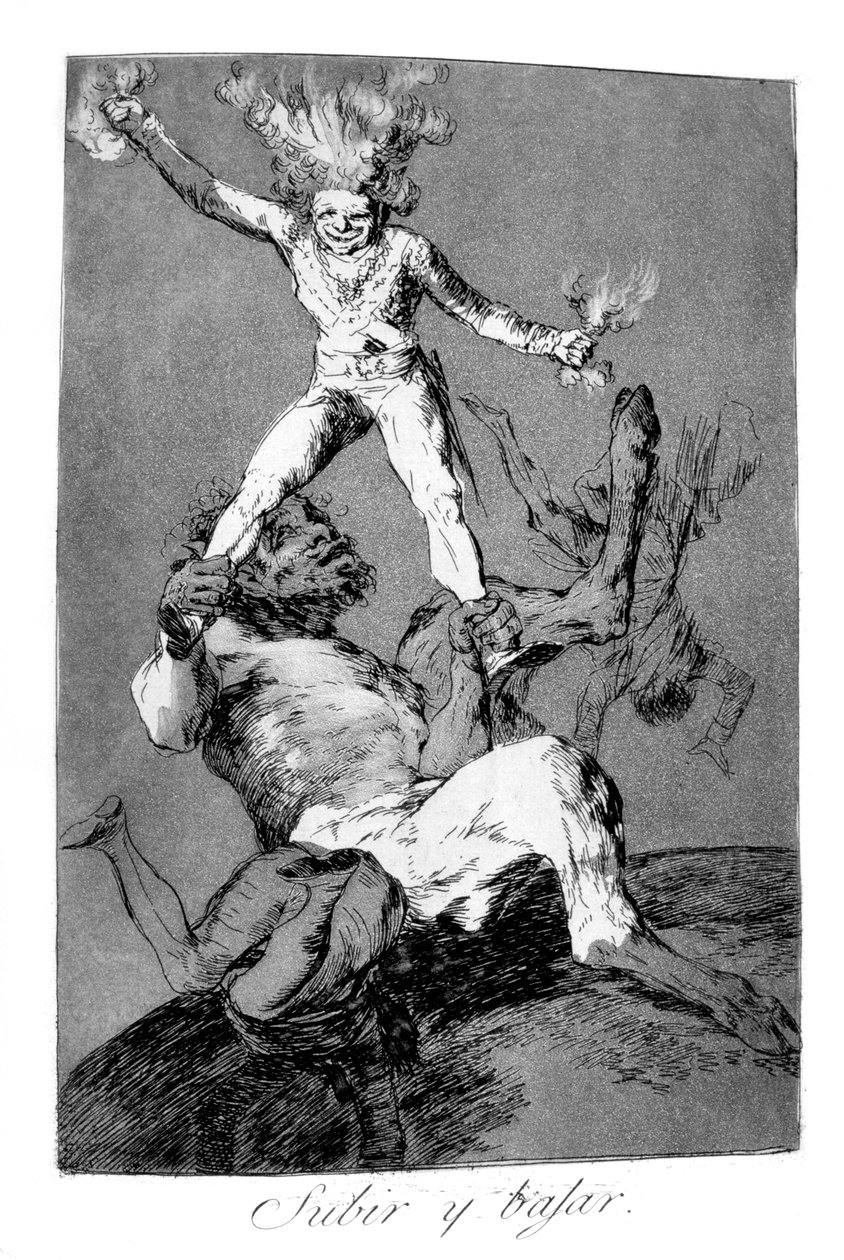 Wznosić się i spadać, 1799 autorstwa Francisco de Goya