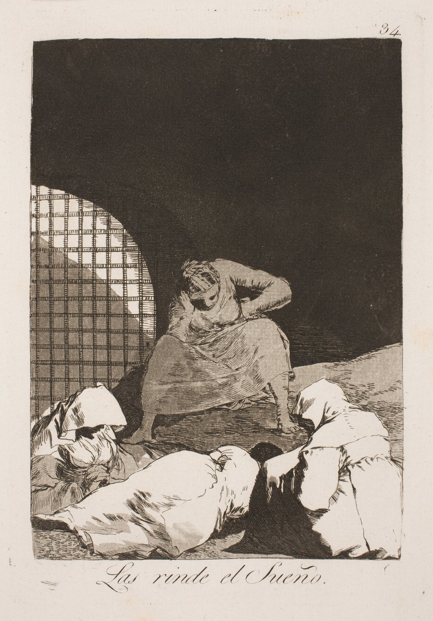 Nie budź ich, sen może być ich jedynym pocieszeniem autorstwa Francisco de Goya