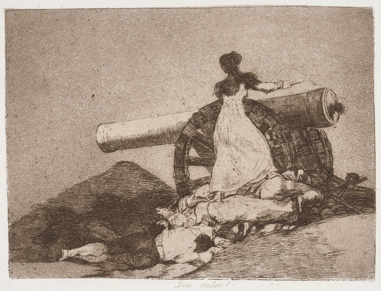 „What Courage!” (Co za odwaga!) z serii „Los desastres de la guerra” autorstwa Francisco de Goya