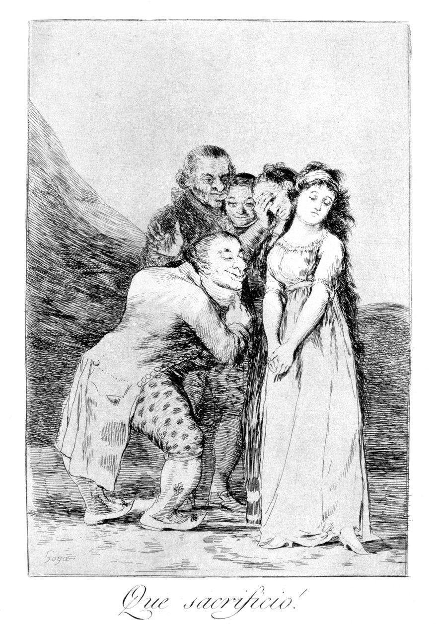 Co za ofiara!, 1799 autorstwa Francisco de Goya