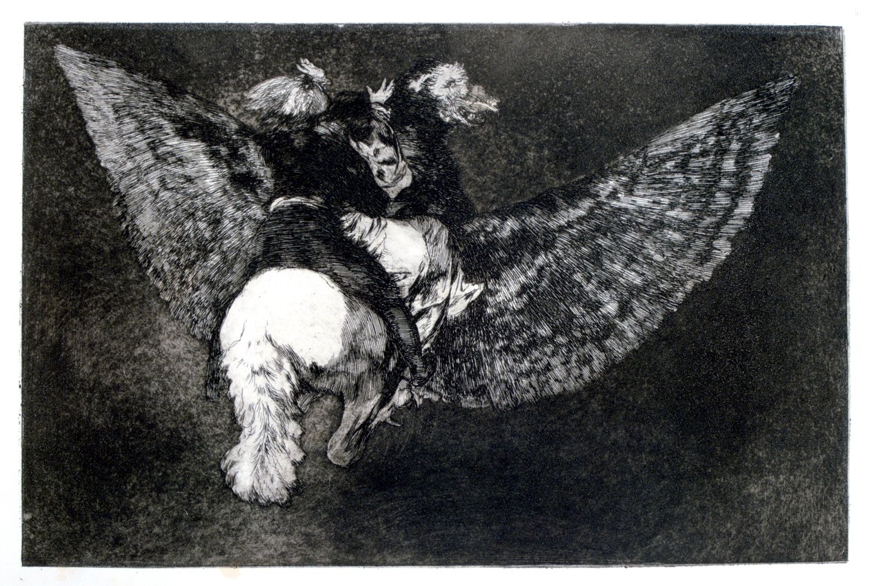 Skrzydlaty nonsens, 1819-1823 autorstwa Francisco de Goya