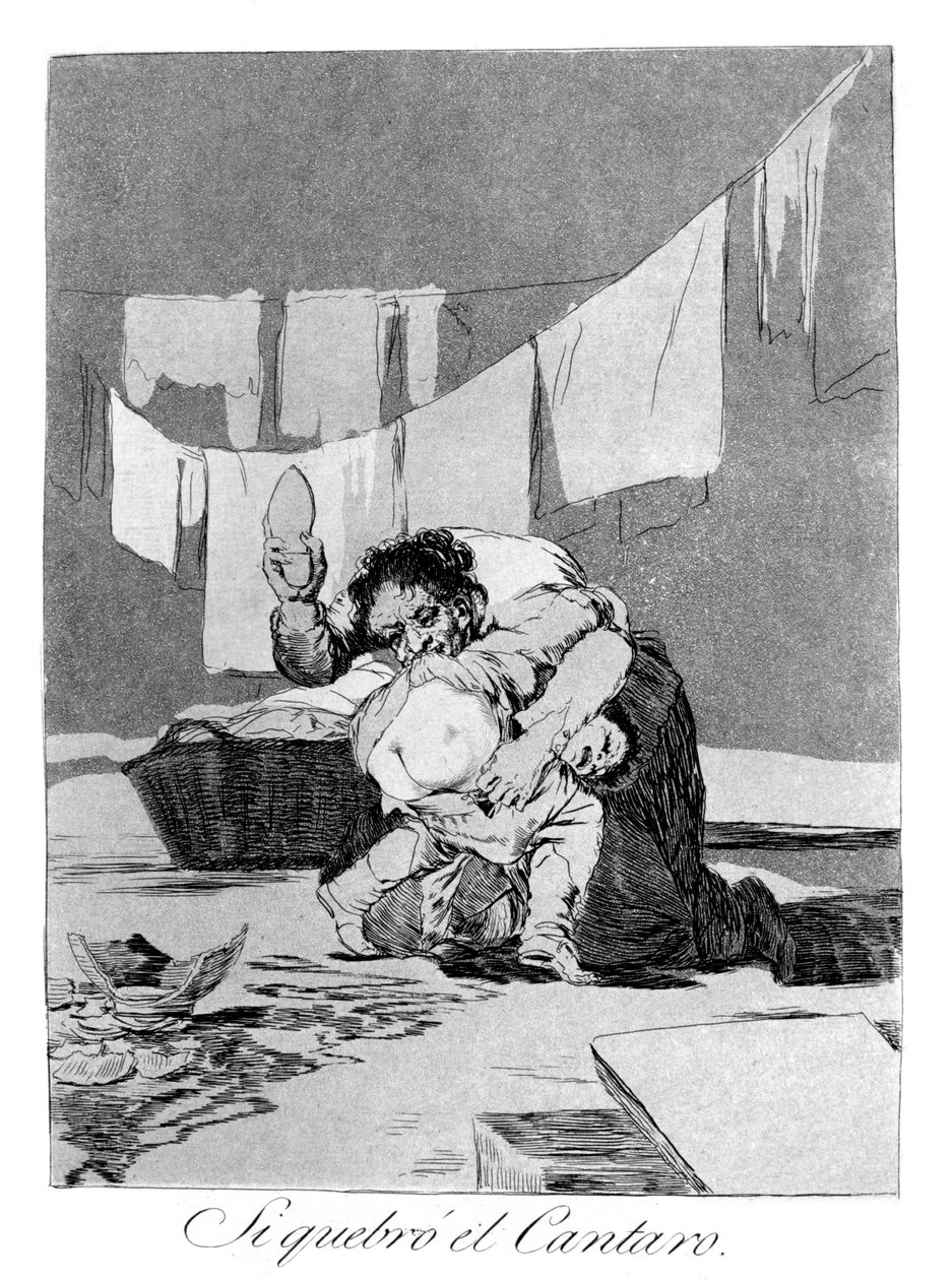 Tak, rozbił pulę, 1799 autorstwa Francisco de Goya