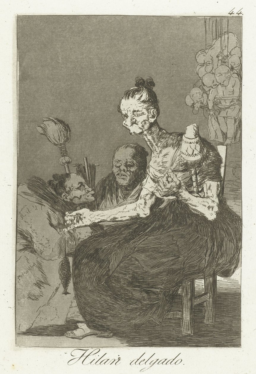 Kręcą się dobrze Hilan Delgado (tytuł na obiekcie) Los Caprichos (tytuł serii) autorstwa Francisco de Goya