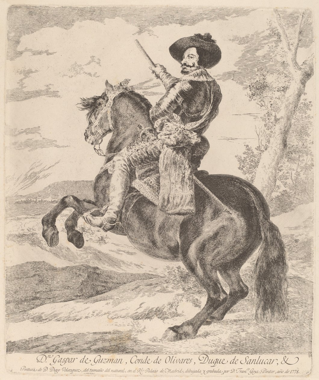 Gaspar de Guzman, hrabia książę Olivares autorstwa Francisco de Goya after Diego Velázquez