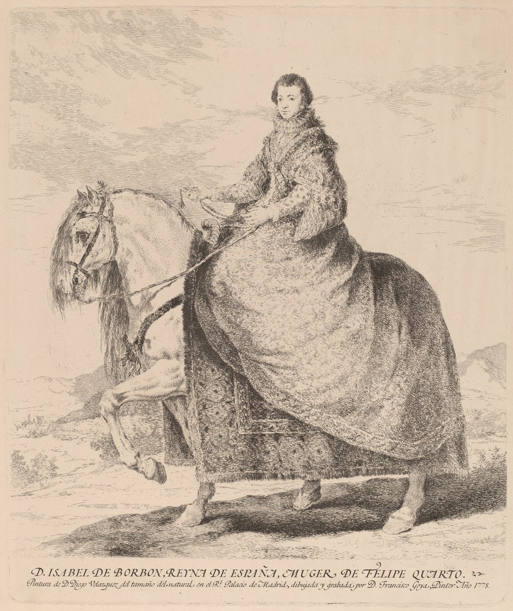 Izabela Burbońska autorstwa Francisco de Goya after Diego Velázquez