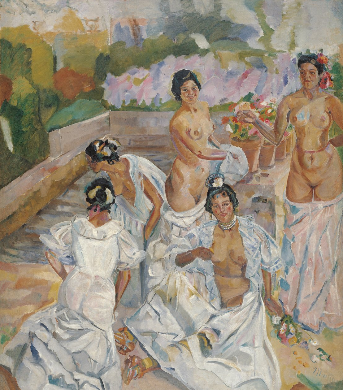 Łaźnia (Sewilla) - Iturrino, Francisco (1864-1924) - c. 1908 - Olej na płótnie - 200x174 - Muzeum Carmen Thyssen, Malaga autorstwa Francisco de Iturrino