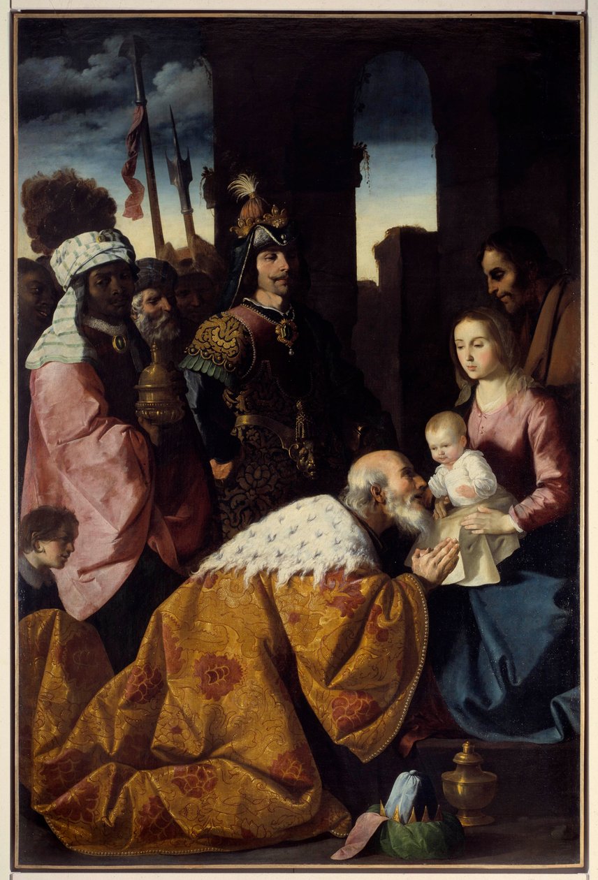 Adoracja Obrazu Trzech Króli autorstwa Francisco de Zurbarana (1598-1664) 1638 Nd. 2,61x1,75m. Grenoble, Muzeum Sztuk Pięknych autorstwa Francisco de Zurbaran