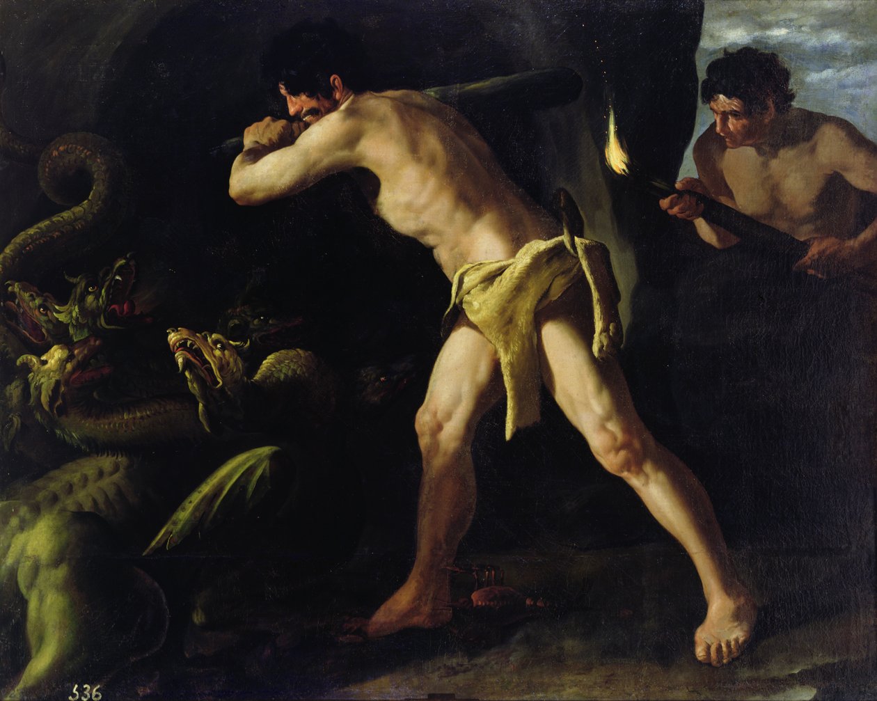 Herkules walczący z Hydrą Lernejską, ok. 1634 autorstwa Francisco de Zurbaran
