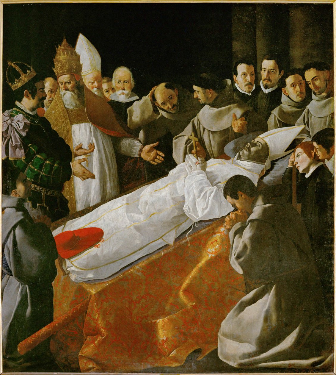 Wystawa ciała świętego Bonawentury ... autorstwa Francisco de Zurbaran
