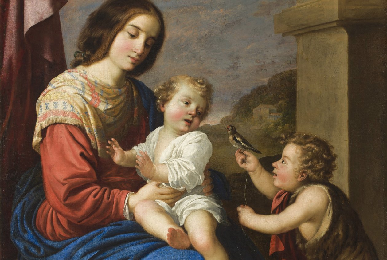 Madonna z Dzieciątkiem z Dzieciątkiem Św. Jan, 1658 (detal 873219) autorstwa Francisco de Zurbaran