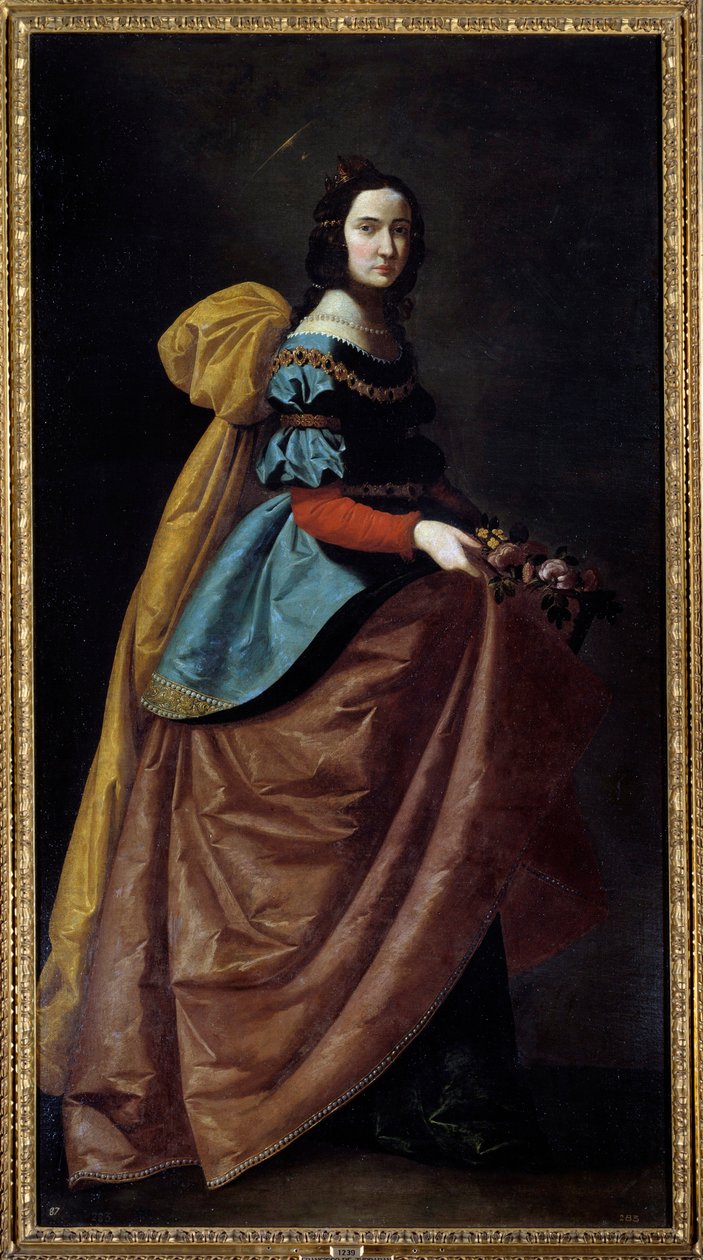 Reprezentacja św. Elżbiety Portugalii (1271-1336) (lub św. Kasyldy z Burgos) Obraz Francisco de Zurbarana (1598-1664) 1640 Madryt, Muzeum Prado autorstwa Francisco de Zurbaran