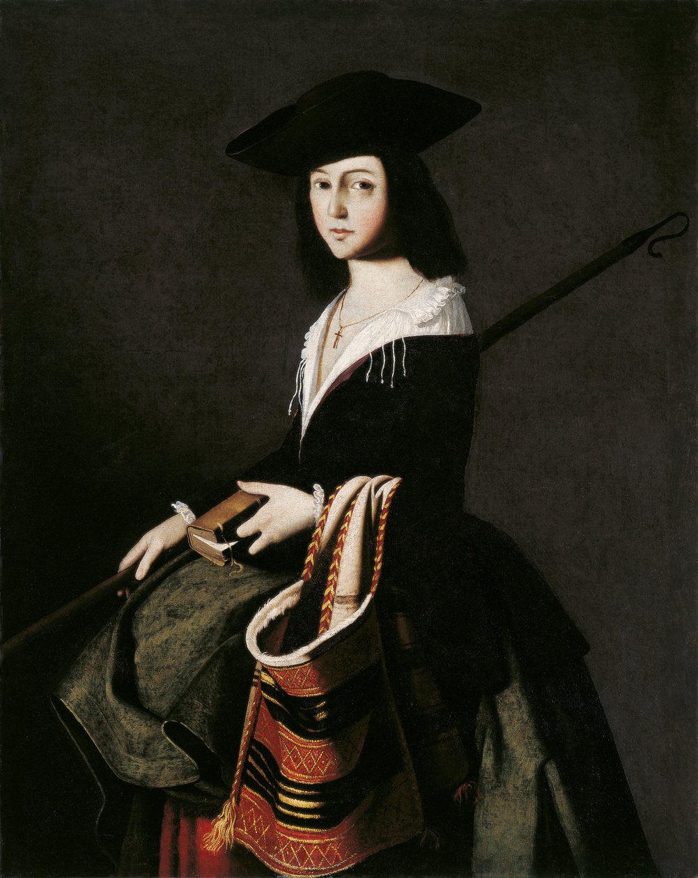 Saint Marina (Sainte Marine) - Zurbaran, Francisco, de (1598-1664) - ca 1640-1645 - Olej na płótnie - 111x88 - Museo Carmen Thyssen, Malaga autorstwa Francisco de Zurbaran