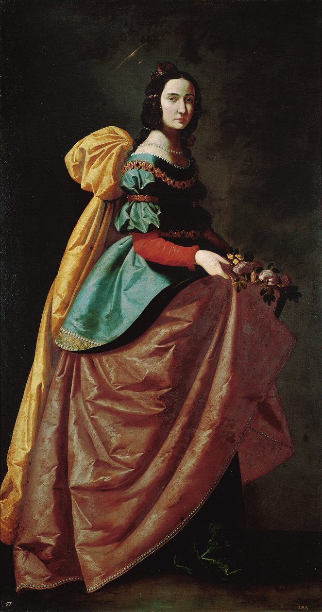 Święta Casilda z Toledo, ok. 1640 r. (olej na płótnie) autorstwa Francisco de Zurbaran