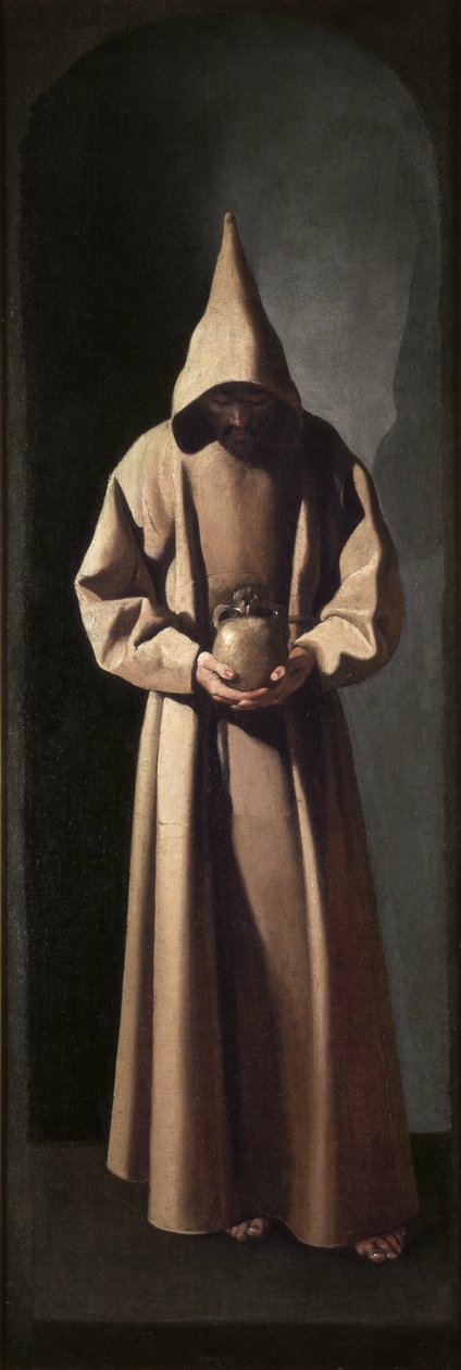 Franciszek kontemplujący czaszkę, ok. 1635 (olej na płótnie) autorstwa Francisco de Zurbaran