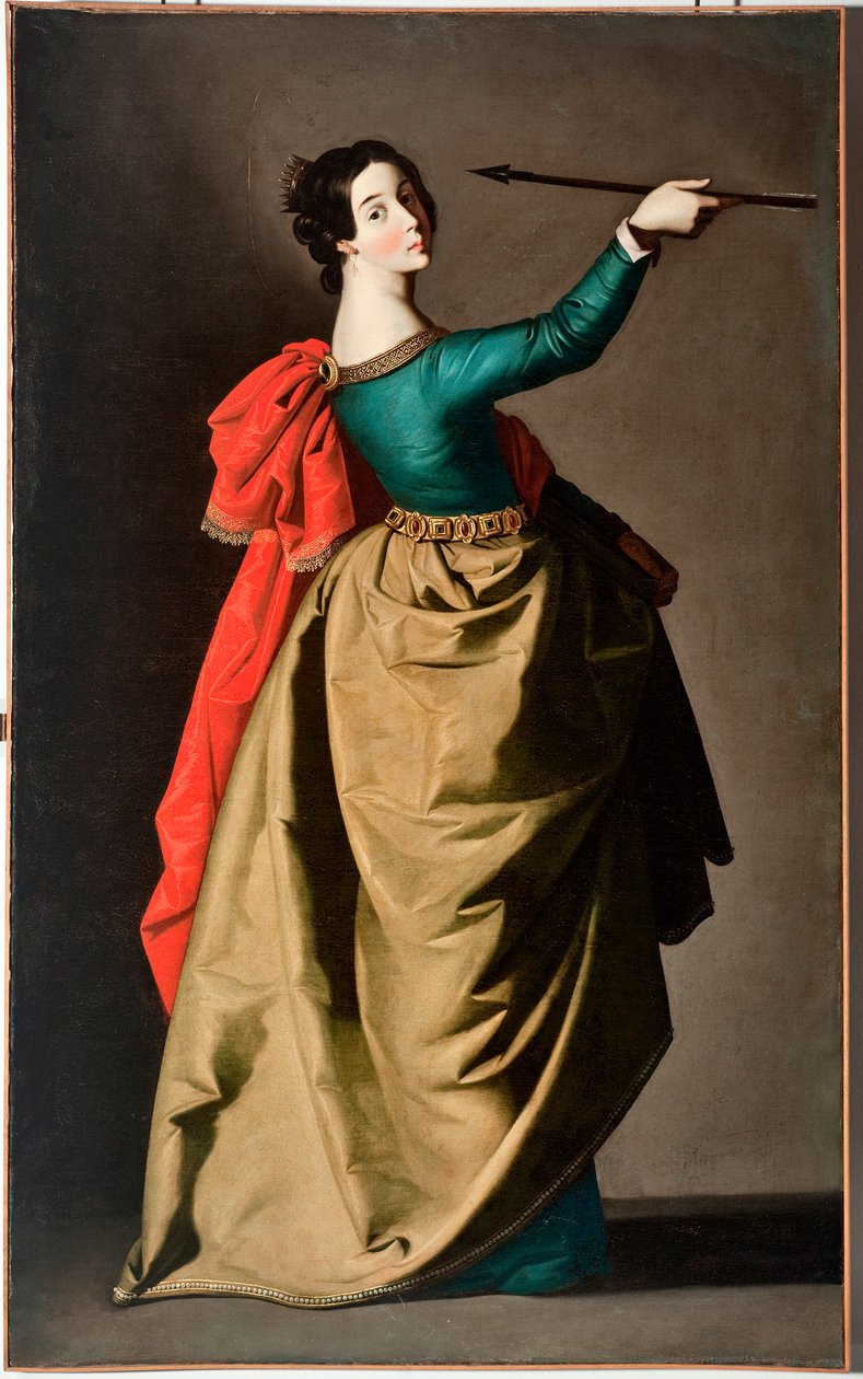 Św Urszula (olej na płótnie) autorstwa Francisco de Zurbaran