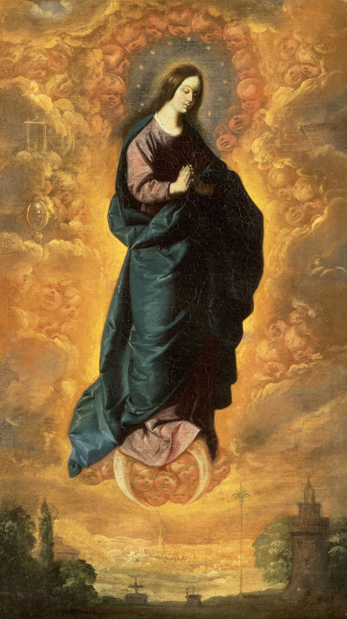 Niepokalane Poczęcie (olej na płótnie) autorstwa Francisco de Zurbaran