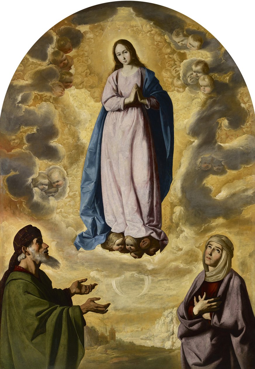 Niepokalane Poczęcie ze świętymi Joachimem i Anną autorstwa Francisco de Zurbaran