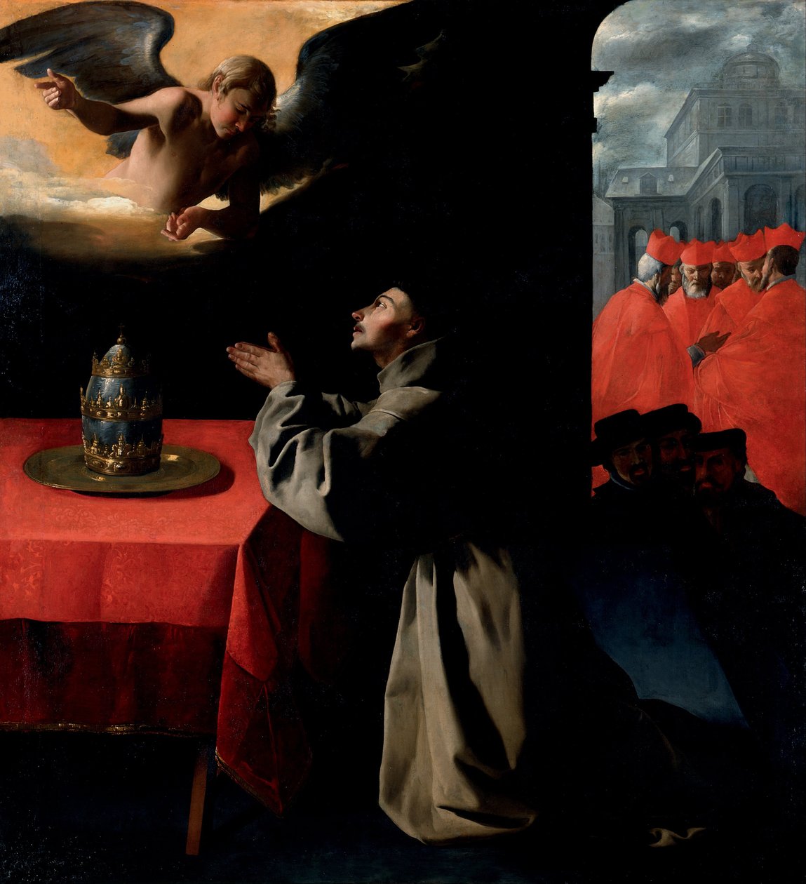 Modlitwa św. Bonawentury o wybór nowego papieża autorstwa Francisco de Zurbaran