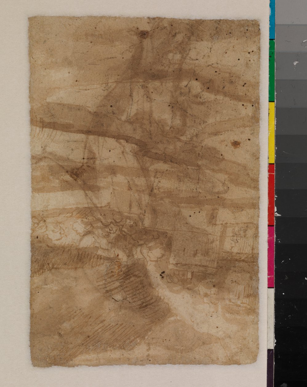 Fragment pejzażu, odw., XVII w. autorstwa Francisco the Younger Herrera