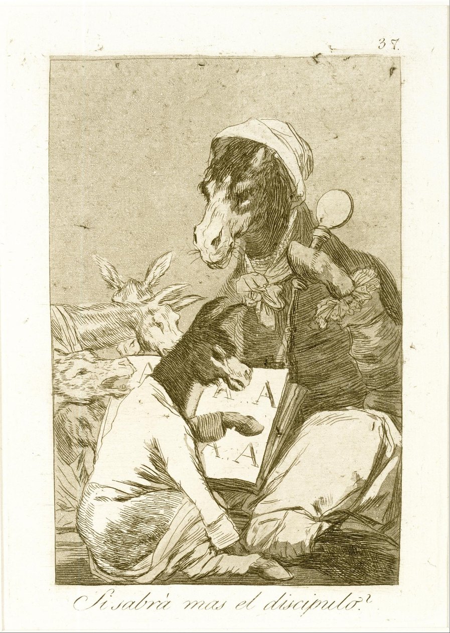 Czy uczeń może wiedzieć więcej? autorstwa Francisco de Goya