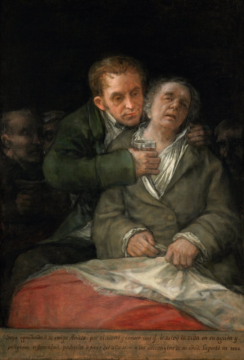 Autoportret z dr Arrieta autorstwa Francisco de Goya