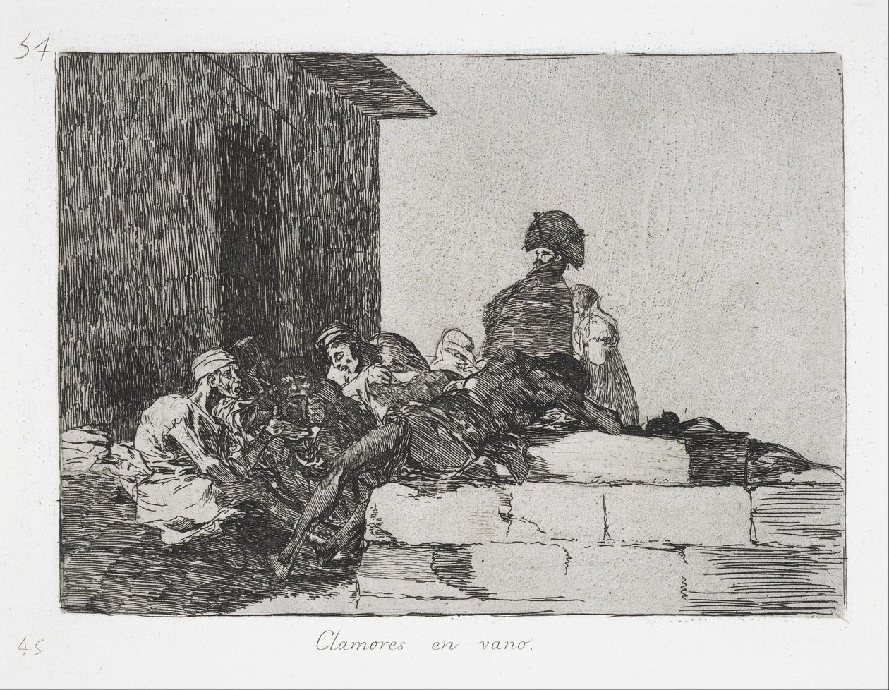 Próżne lamenty z serii The Disasters of War autorstwa Francisco de Goya